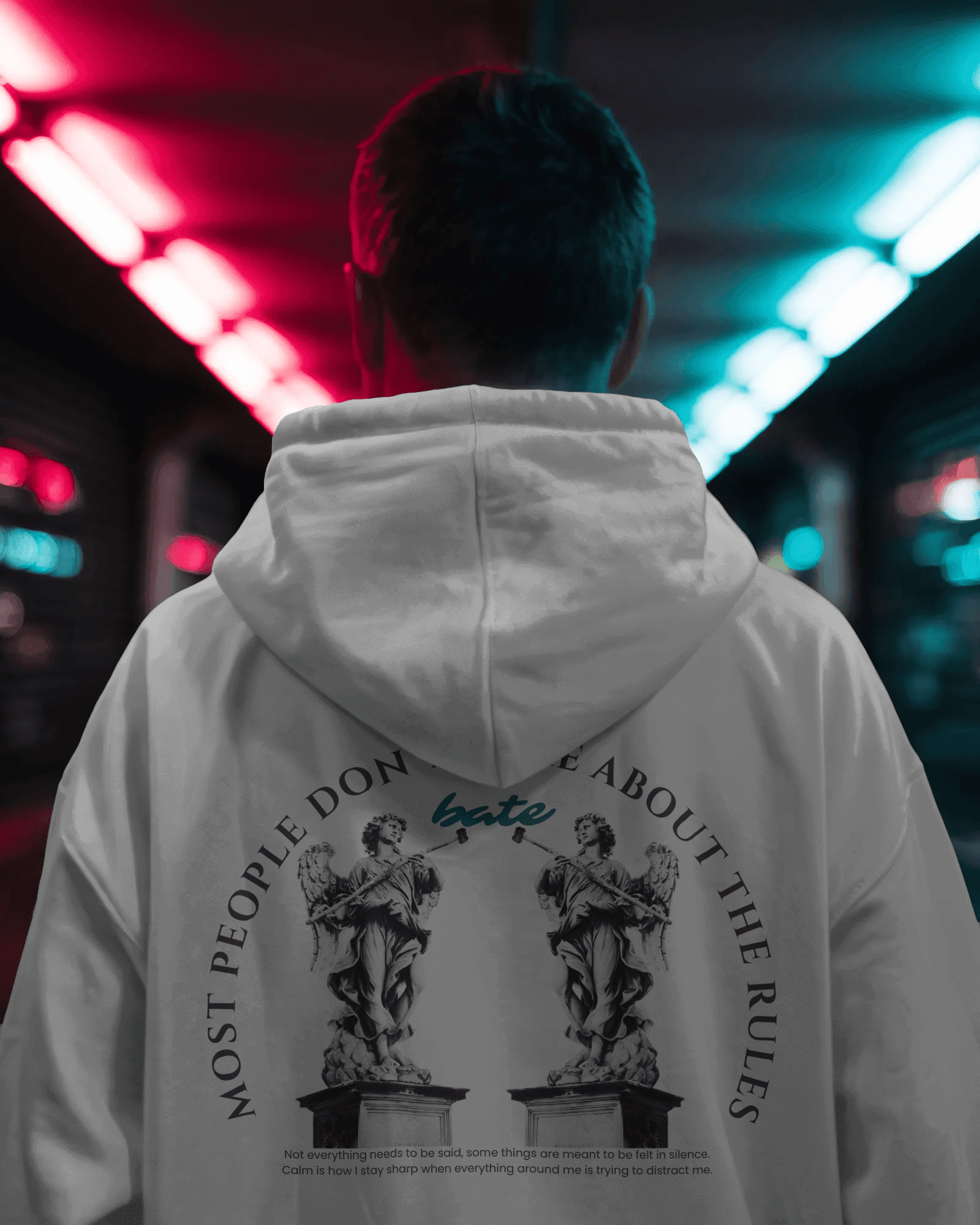 Neon tunnel hoodie backview